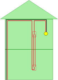 diagram showing correct wiring of lights